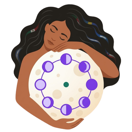 Mujer abrazando ciclo hormonal